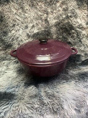Gourmet Village Plum Enameled Dutch Oven with Lid